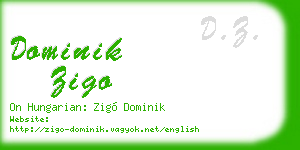 dominik zigo business card